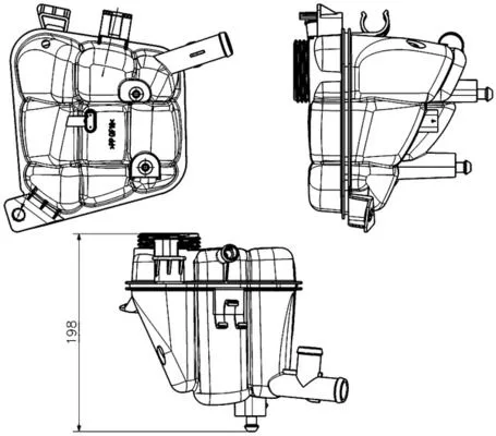 Kiegyenlítőtartály, Hűtőfolyadék Mb M (W166) - MAHLE (CRT231000S)