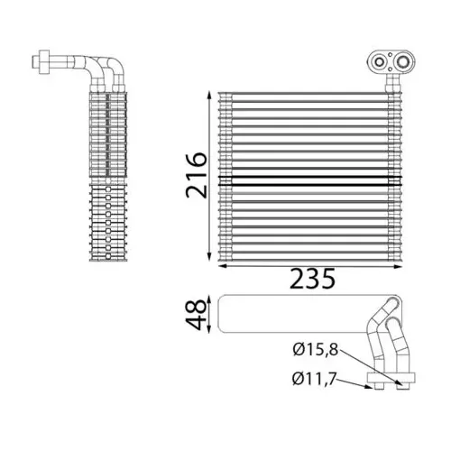 Parownik Klimatyzacji Opel Karl 15-19 - MAHLE (AE289000S)