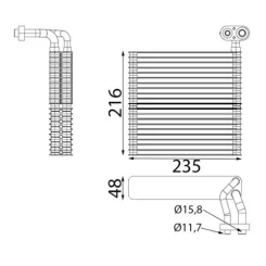 Parownik Klimatyzacji Opel Karl 15-19 - MAHLE (AE289000S)