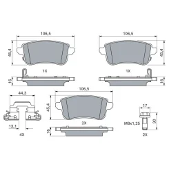 Klocki Ham. Renault T. Captur 1,3 20-22 - BOSCH (0986460312)