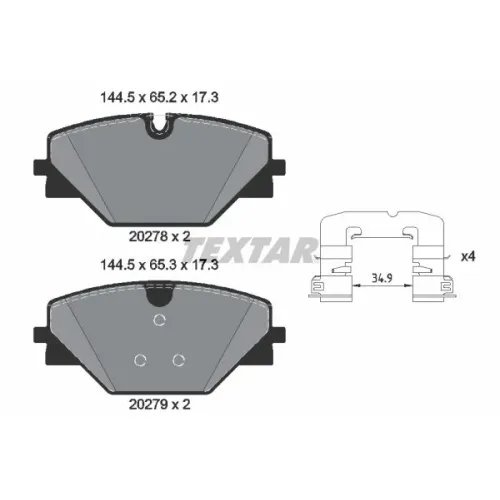 Klocki Ham. Land Rover T. Range Rover 3,0-4,4 21- - TEXTAR (2027801)