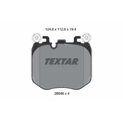 Klocki Ham. Bmw P. 5/7/X3 3,0-4,4/Electric 22- - TEXTAR (2684801)