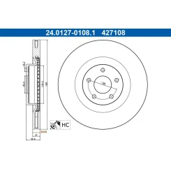 Tarcza Ham. Ford P. Focus/Kuga 2,0-2,5 19- - ATE (24.0127-0108.1)
