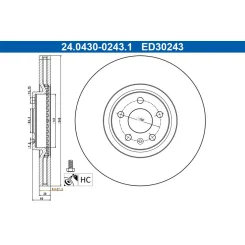 Tarcza Ham. Polestar P. 2 Ev 19- - ATE (24.0430-0243.1)