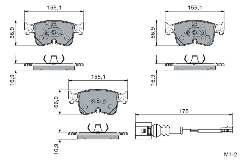 Klocki Ham. Audi P. A3 1,0-2,5 19- - BOSCH (0986460321)