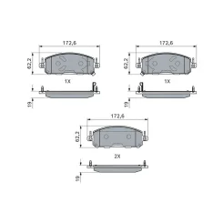 Klocki Ham. Renault P. Austral/Espace/Rafale/Scenic Ev/1,2 Hybrid 22- - BOSCH (0986460223)