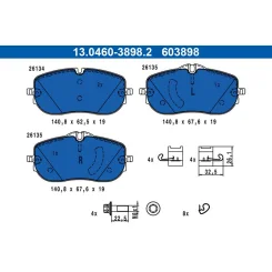 Klocki Ham. Db P. W206/S206 1,5 21- - ATE (13.0460-3898.2)