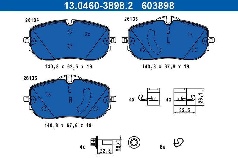 Klocki Ham. Db P. W206/S206 1,5 21- - ATE (13.0460-3898.2)