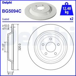 Tarcza Ham. Ford T. Mustang 2,3-5,0 15-18 - DELPHI (BG5094C)