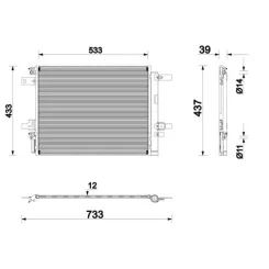 Skraplacz Klimatyzacji Citroen Jumpy 16- - MAHLE (AC1250000P)