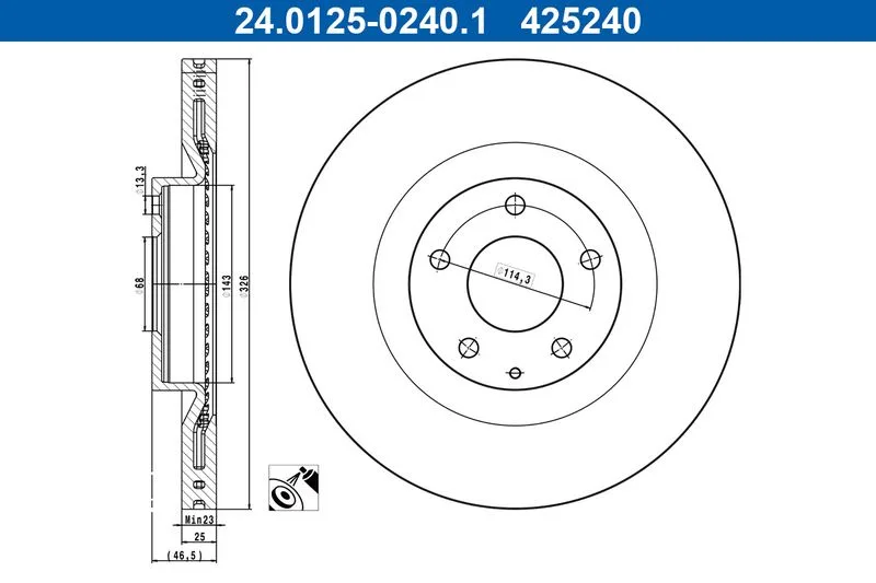Tarcza Ham. Mazda P. Mx-30 20- - ATE (24.0125-0240.1)