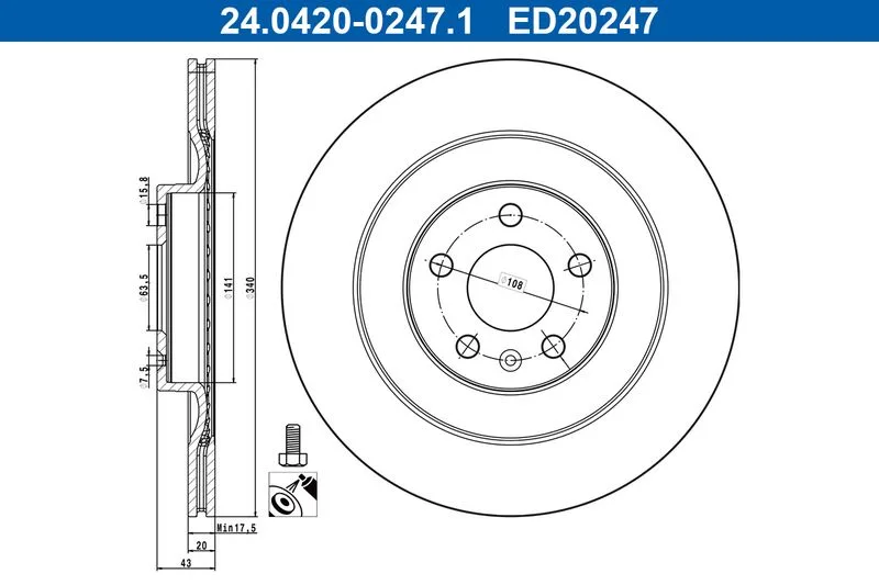 Tarcza Ham. Polestar T. 2 Ev 19- - ATE (24.0420-0247.1)