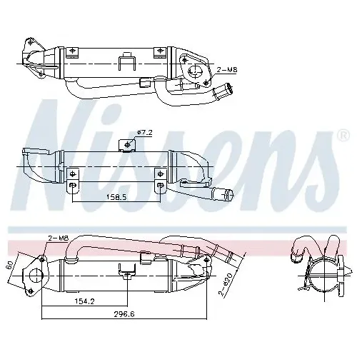 Chłodnica Zaworu Egr Vw 2,0Tdi - NISSENS (NIS989414)