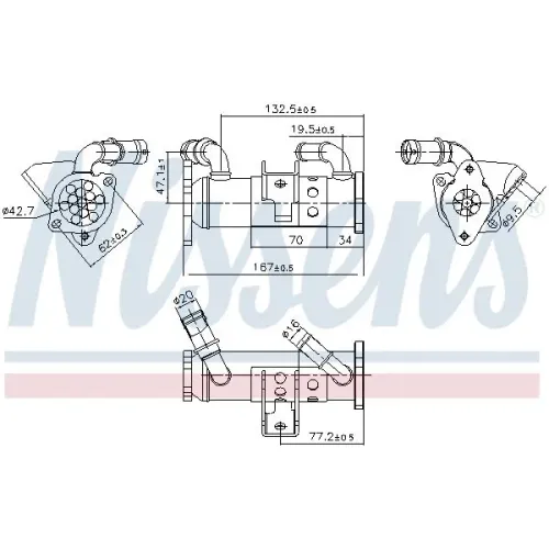 Chłodnica Zaworu Egr Range Rover 3,6D - NISSENS (NIS989473)