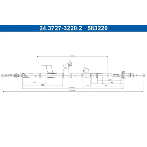 Linka Ham. Ręcz. Kia T. Picanto 1,0-1,2 11-17 Pr - ATE (24.3727-3220.2)