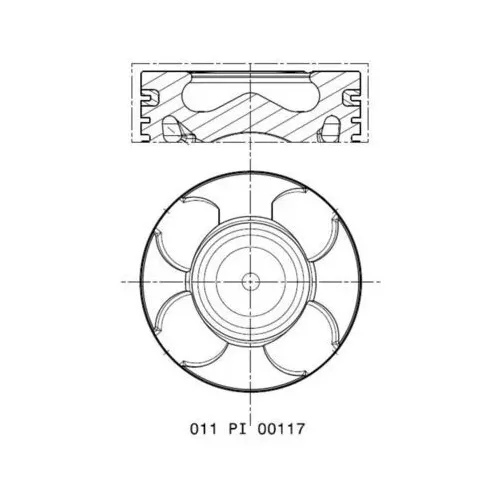 Tłok Fiat 1.3D 0.50Mm - MAHLE (011PI00117002)