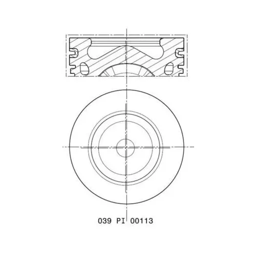 Tłok Peugeot 1.6Hdi 0.50Mm - MAHLE (039PI00113002)