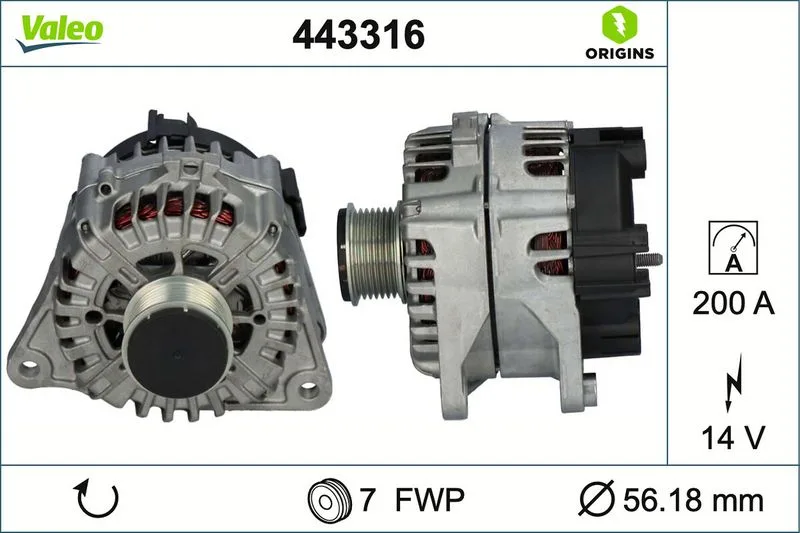 Alternator Iveco Daily Vi 16- - VALEO (VAL443316)