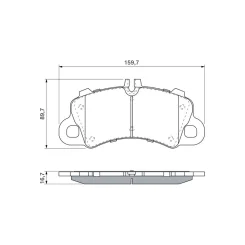 Klocki Ham. Porsche P. Cayenne/Macan 2,0-3,0 17- - BOSCH (0986460361)
