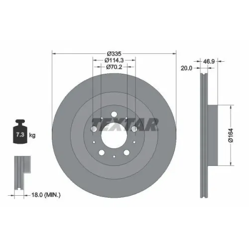 Tarcza Ham. Tesla T. Model Y 19- - TEXTAR (92352403)