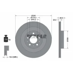 Tarcza Ham. Tesla T. Model Y 19- - TEXTAR (92352403)