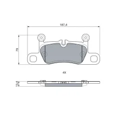 Fékbetétkészlet, Tárcsafék Audi T. E-Tron 20- - BOSCH (0986460247)