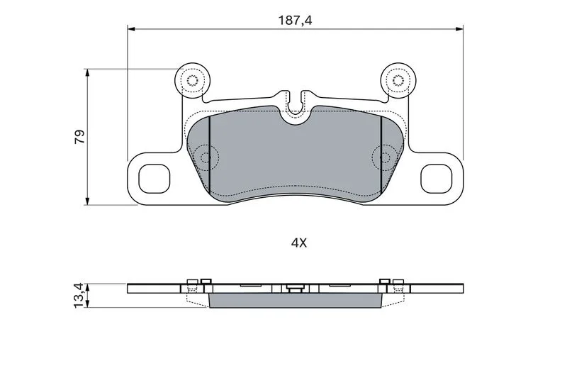 Klocki Ham. Audi T. E-Tron 20- - BOSCH (0986460247)