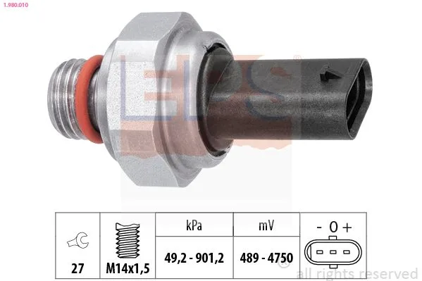Érzékelő, Kipufogógáz-Nyomás Bmw 3 Vii 330D Mild Hybrid 20- - EPS (1-980-010)