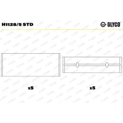 Főtengelycsapágy - GLYCO (H1128/5 STD)