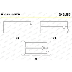 Főtengelycsapágy - GLYCO (H1020/5 STD)