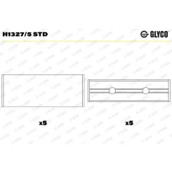 Főtengelycsapágy - GLYCO (H1327/5 STD)