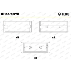 Főtengelycsapágy - GLYCO (H1100/5 STD)