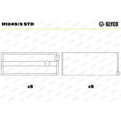 Főtengelycsapágy - GLYCO (H1249/5 STD)