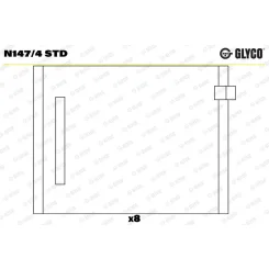 Vezérműtengely Csapágy - GLYCO (N147/4 STD)