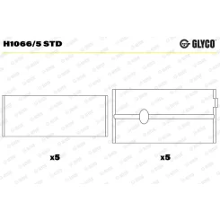 Főtengelycsapágy - GLYCO (H1066/5 STD)