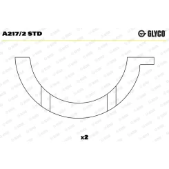Távtartó Lemez, Főtengely - GLYCO (A217/2 STD)