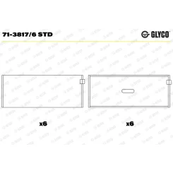 Hajtókar Csapágy - GLYCO (71-3817/6 STD)