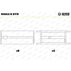 Főtengelycsapágy - GLYCO (H982/5 STD)