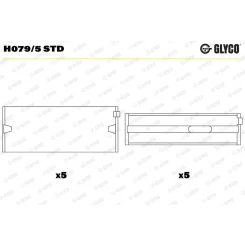 Főtengelycsapágy - GLYCO (H079/5 STD)