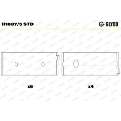 Főtengelycsapágy - GLYCO (H1087/5 STD)