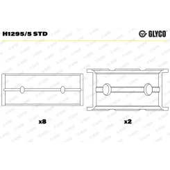 Főtengelycsapágy - GLYCO (H1295/5 STD)