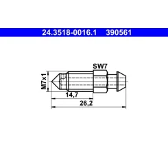 Légtelenítő Csavar/-Szelep - ATE (24.3518-0016.1)