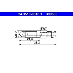 Légtelenítő Csavar/-Szelep - ATE (24.3518-0018.1)