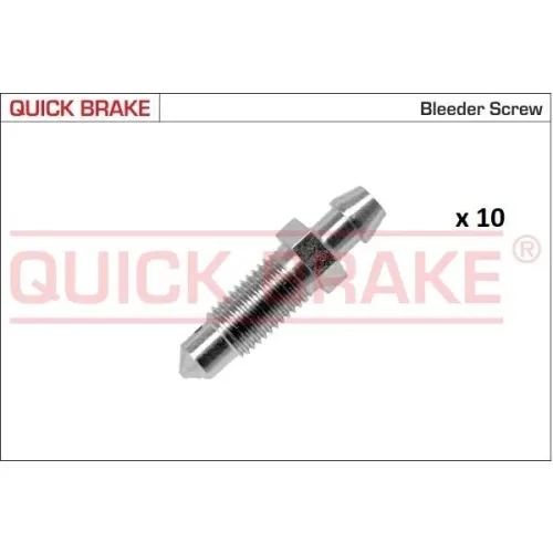 Készlet=10Szt!!!! Légtelenítő Fék M8 X 1 S9 Hosszú 33,5 - QUICK BRAKE (QB171-0090-10)