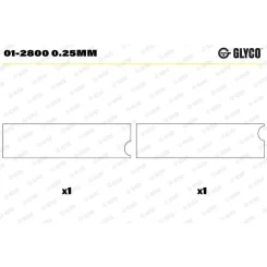 Hajtókar Csapágy - GLYCO (71-4787 STD)